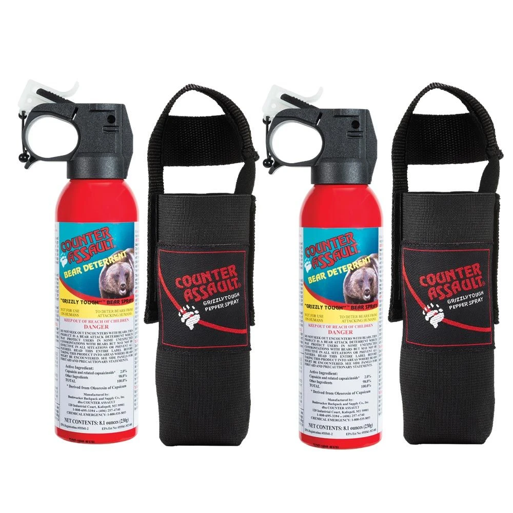 Counter Assault 8.1oz Bear Deterrant Twin Value Pack With Holsters
