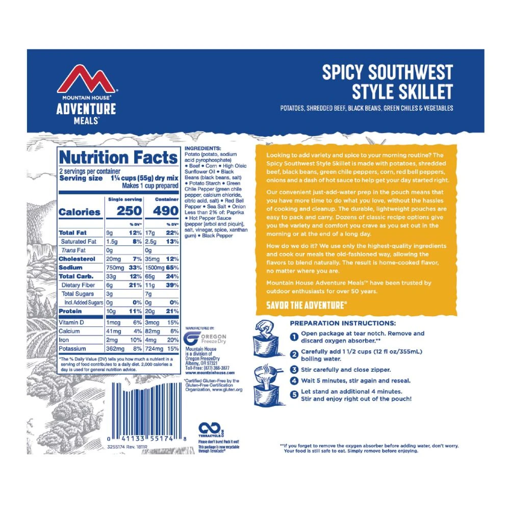 Mountain Spicy Southwest Breakfast Hash Adventure Meal - Image 2